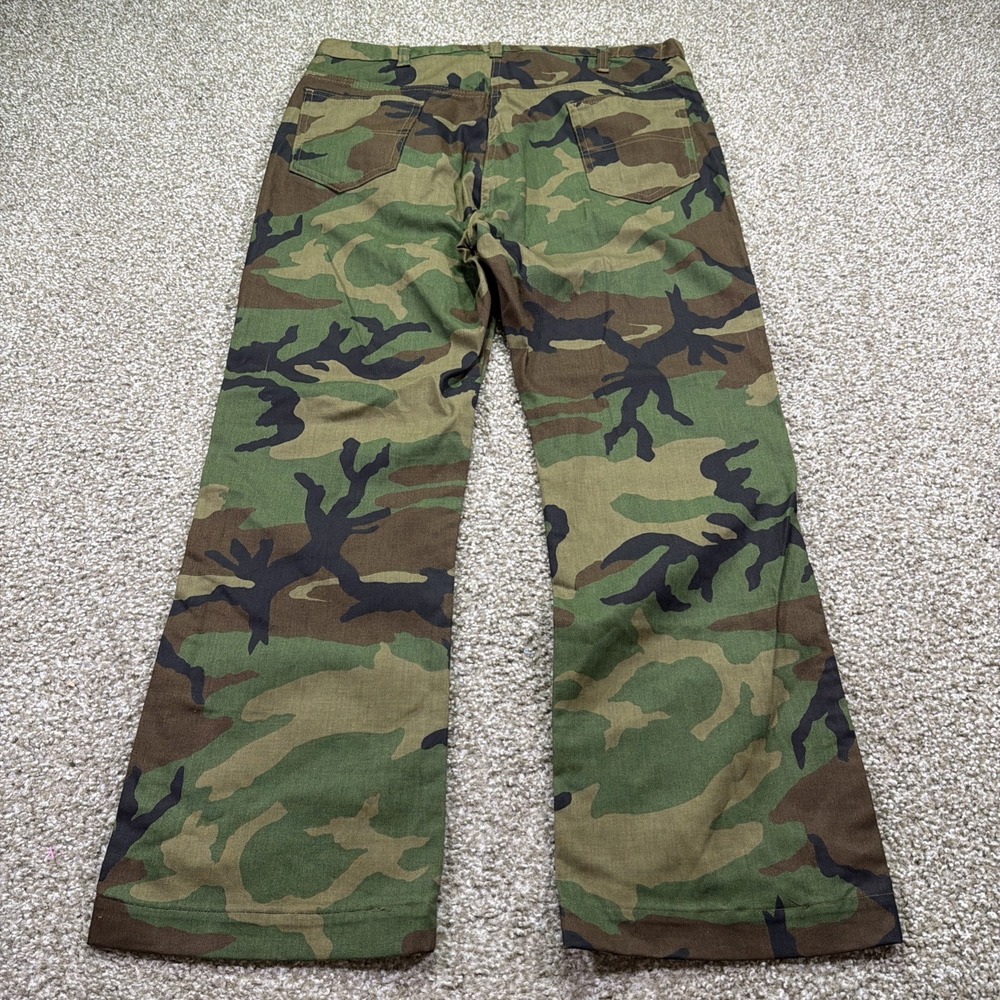 80s Cabelas Woodland Bootcut Riveted 5 Pocket Style Pants Made In USA 37/29 - Picture 6 of 11